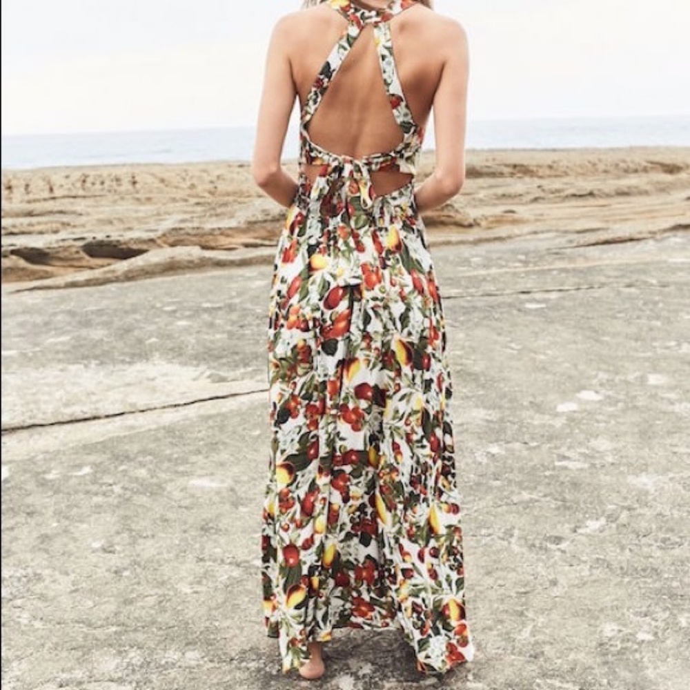 NEW Jaase LF Australian Boho Fruit Floral Dress - Picture 3 of 7